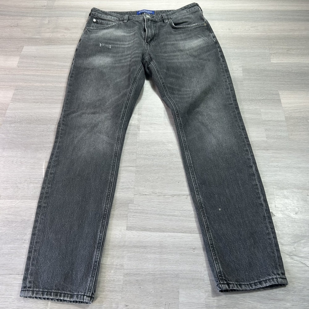 Scotch & Soda Skim Jeans Mens 32x31 Gray Slim Skinny Stretch Denim Charcoal Wash